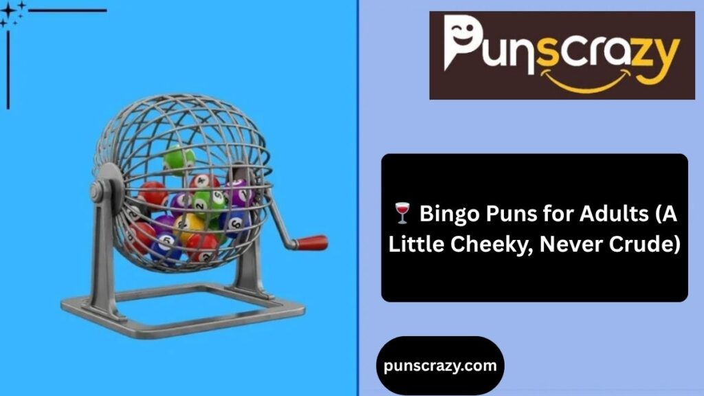 🍷 Bingo Puns for Adults (A Little Cheeky, Never Crude)