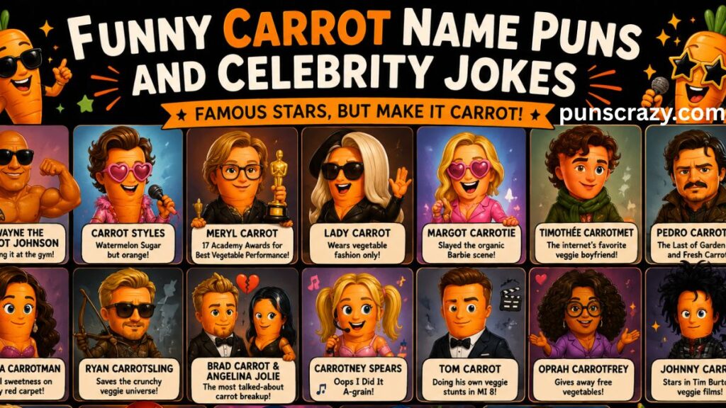 Funny Carrot Name Puns and Celebrity Jokes