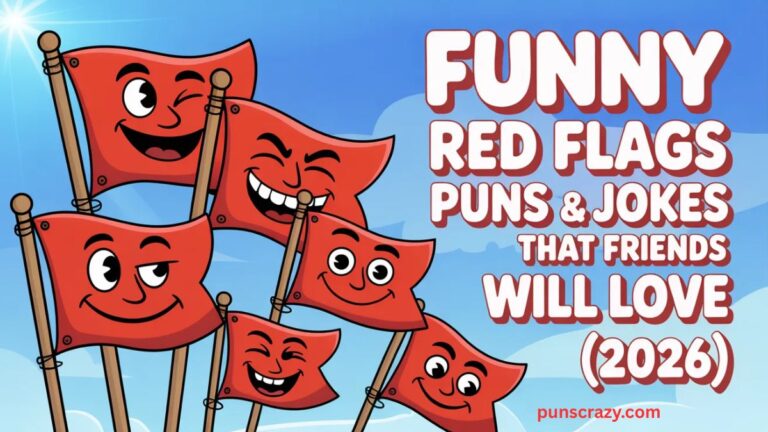 265+ Funny Red Flags Puns & Jokes That Friends Will Love (2026)