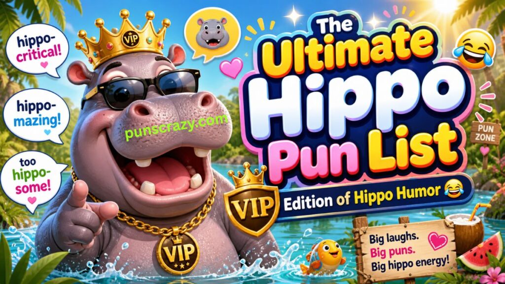 🦛 The Ultimate Hippo Pun List – VIP Edition of Hippo Humor 😂