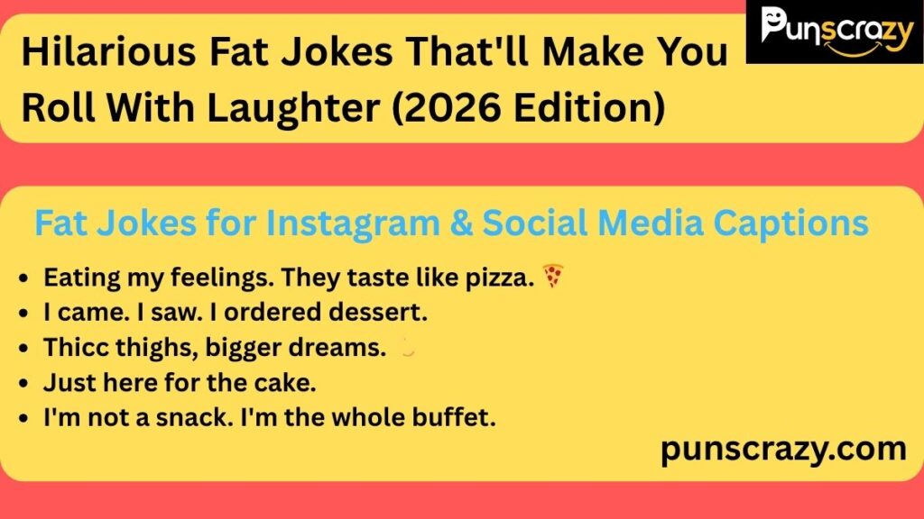 Fat Jokes for Instagram & Social Media Captions