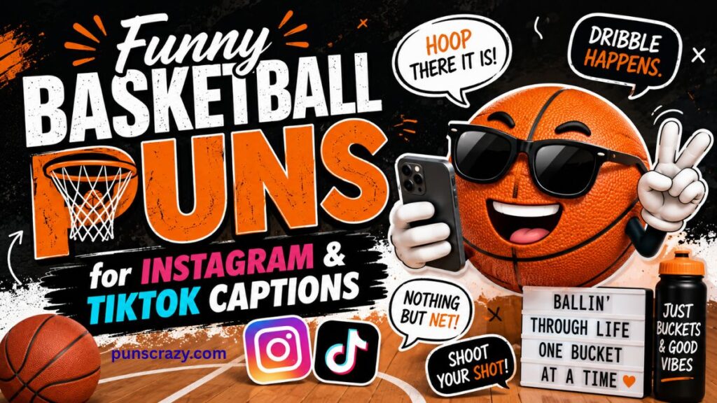 Funny Basketball Puns for Instagram & TikTok Captions