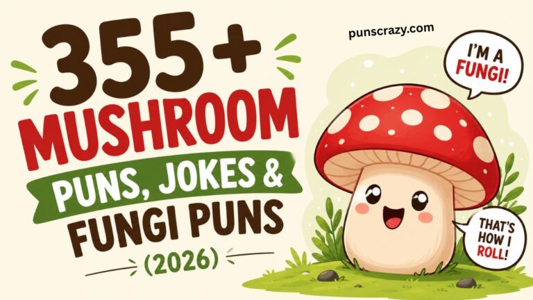 355+ Mushroom Puns, Jokes & Fungi Puns (2026) 🍄