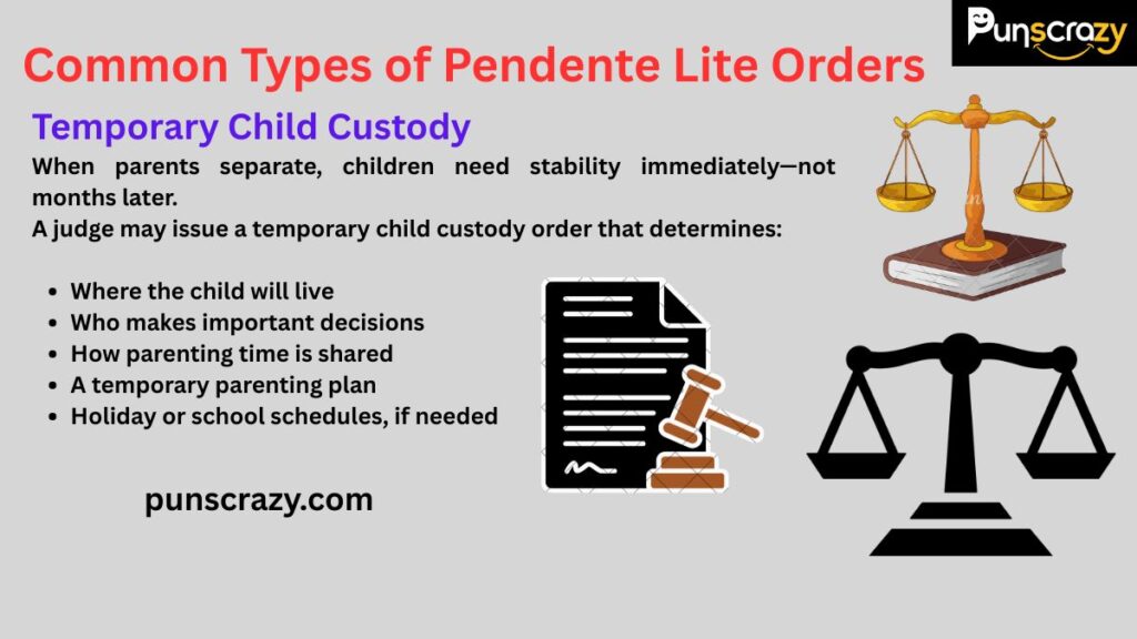 Common Types of Pendente Lite Orders