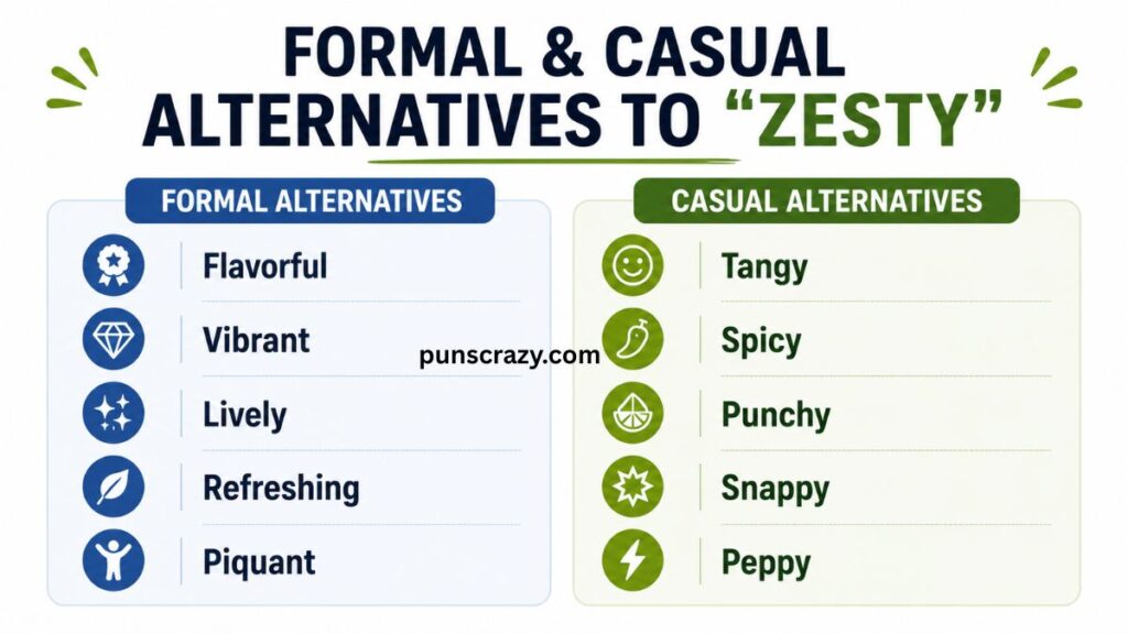 Formal & Casual Alternatives to "Zesty"