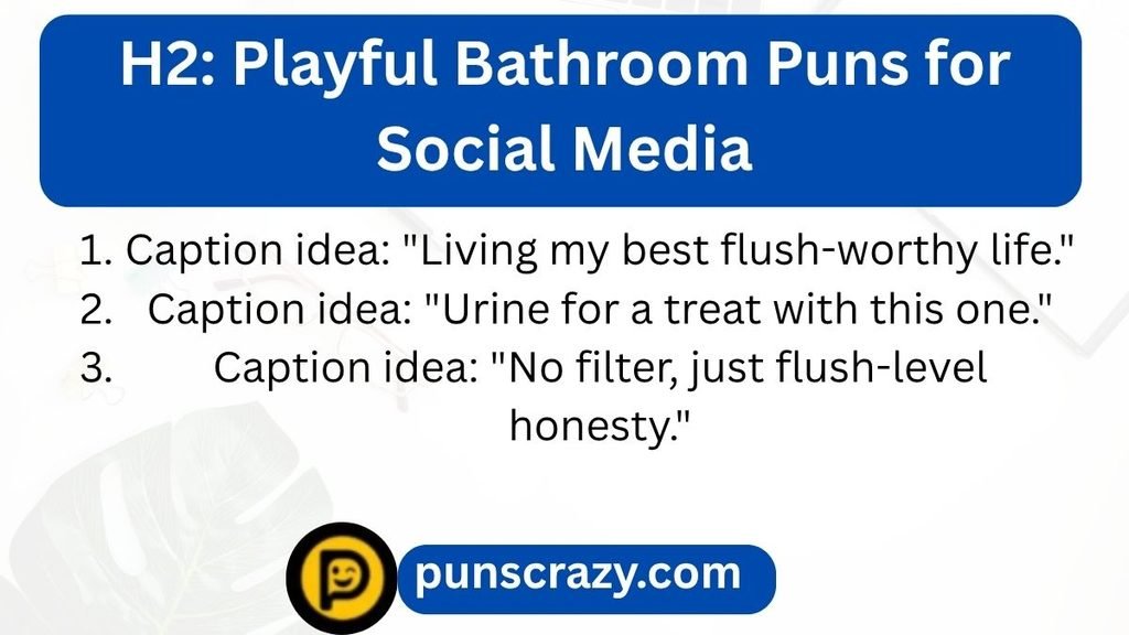 H2: Playful Bathroom Puns for Social Media