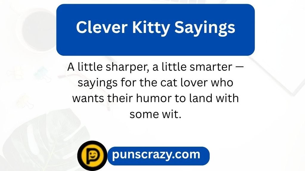 Clever Kitty Sayings