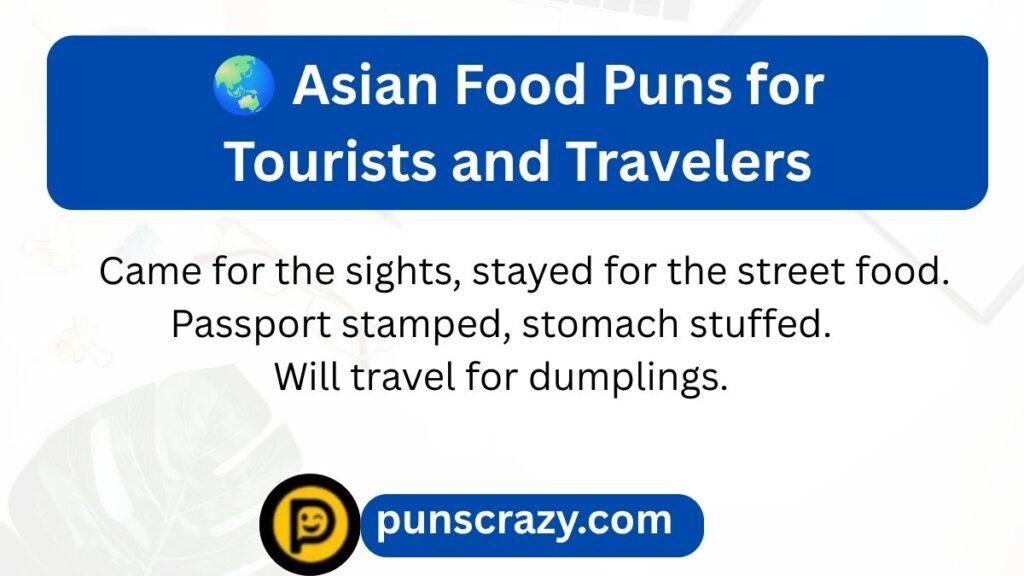 π Asian Food Puns for Tourists and Travelers
