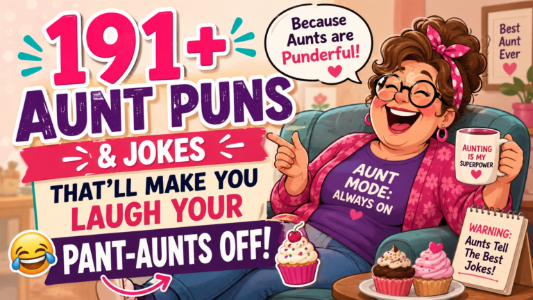 191+ Aunt Puns & Jokes That'll Make You Laugh Your Pant-aunts Off! 😂🧁
