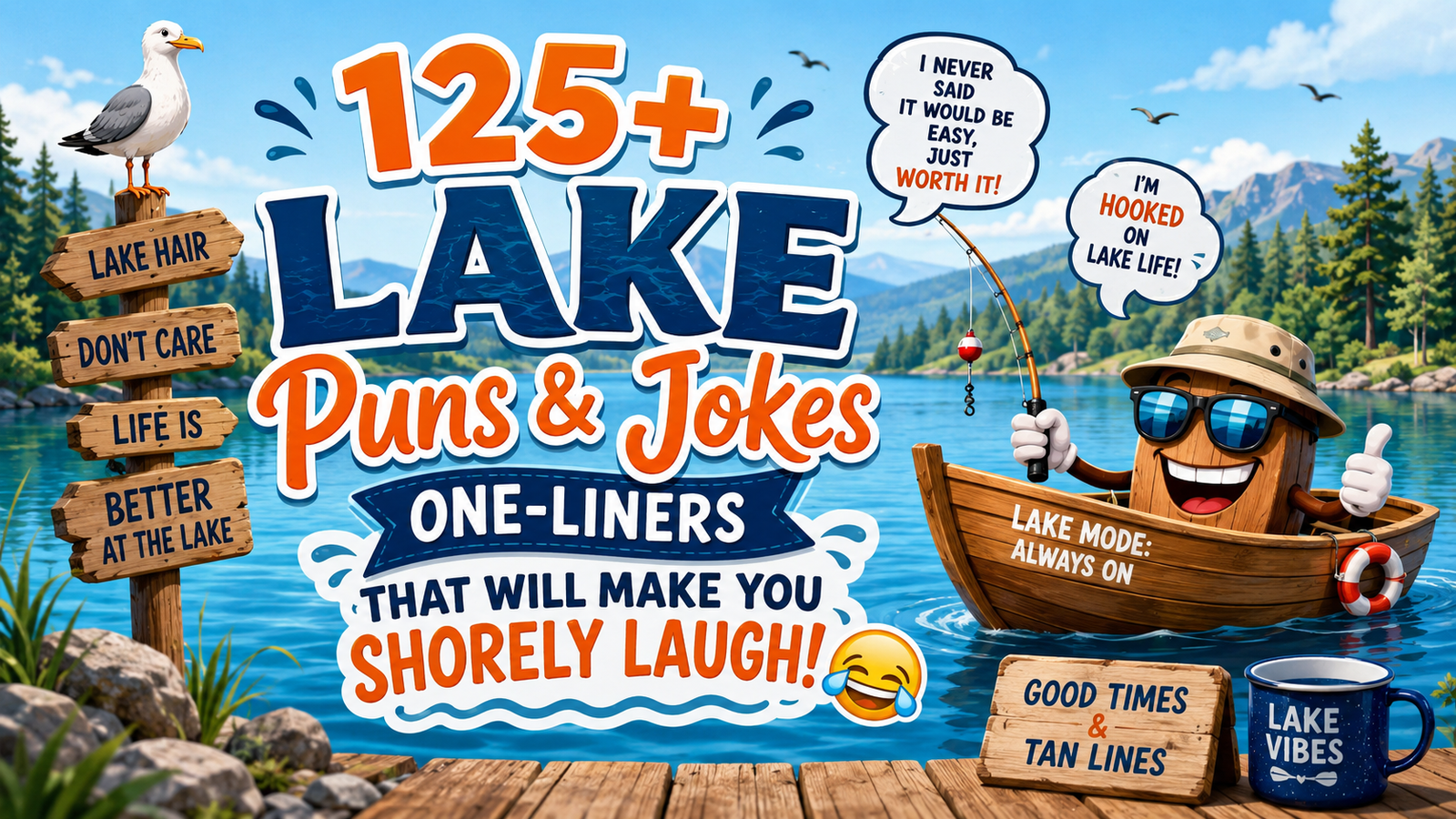 125+ Lake Puns & Jokes One-Liners That Will Make You Shorely Laugh 😂🌊