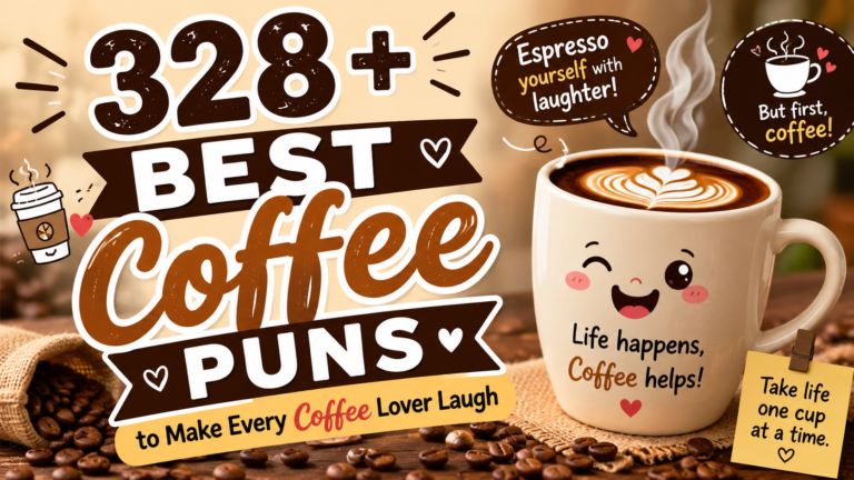 328+ Best Coffee Puns to Make Every Coffee Lover Laugh ☕😄