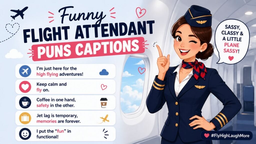 Funny Flight Attendant Puns Captions