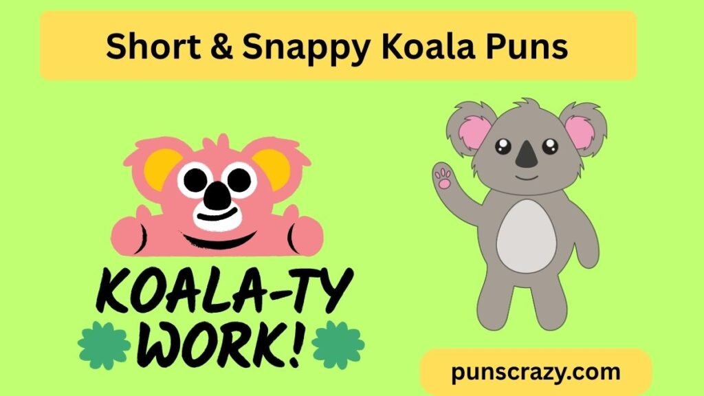 Short & Snappy Koala Puns