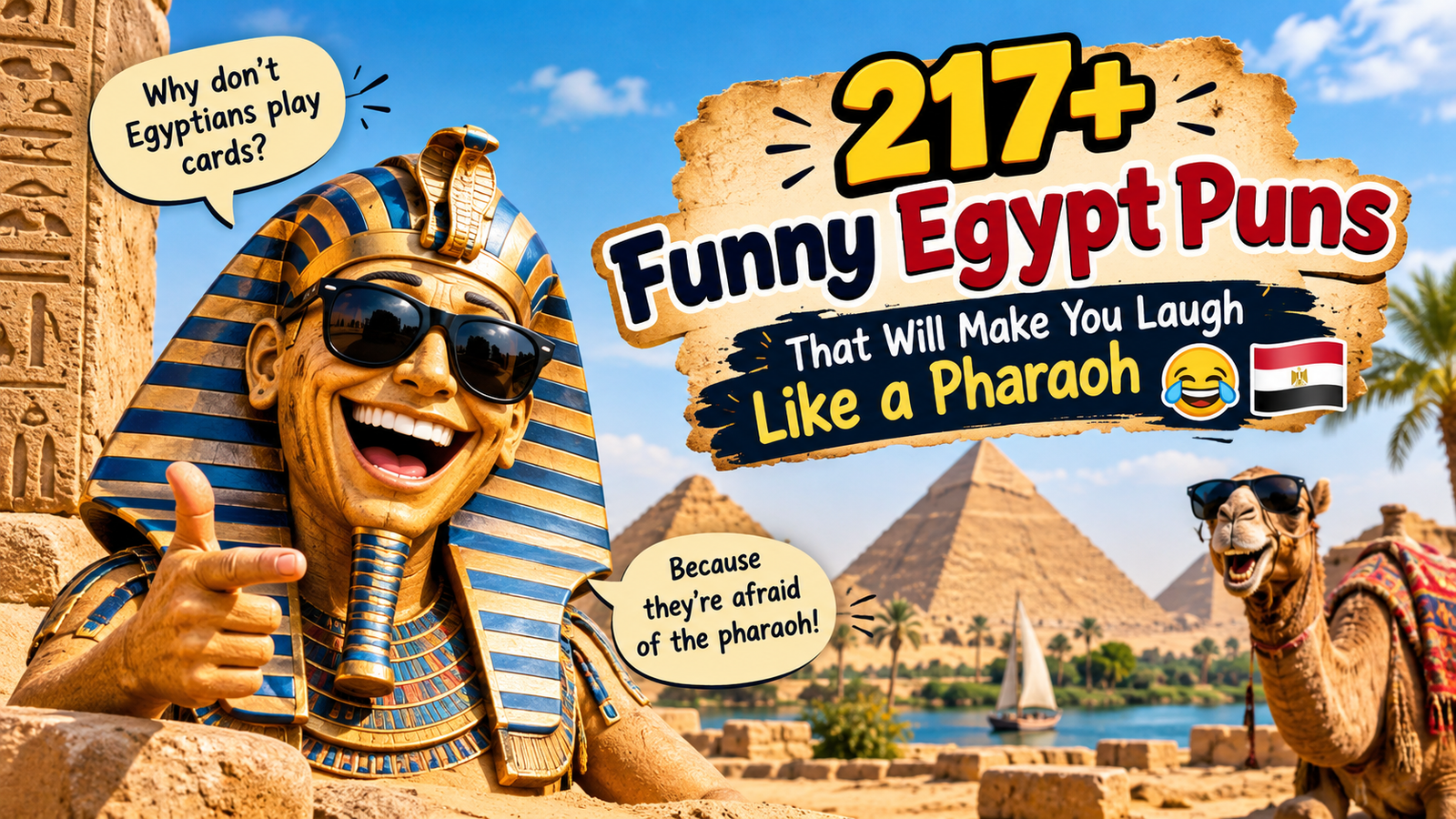 217+ Funny Egypt Puns That Will Make You Laugh Like a Pharaoh 😂🇪🇬