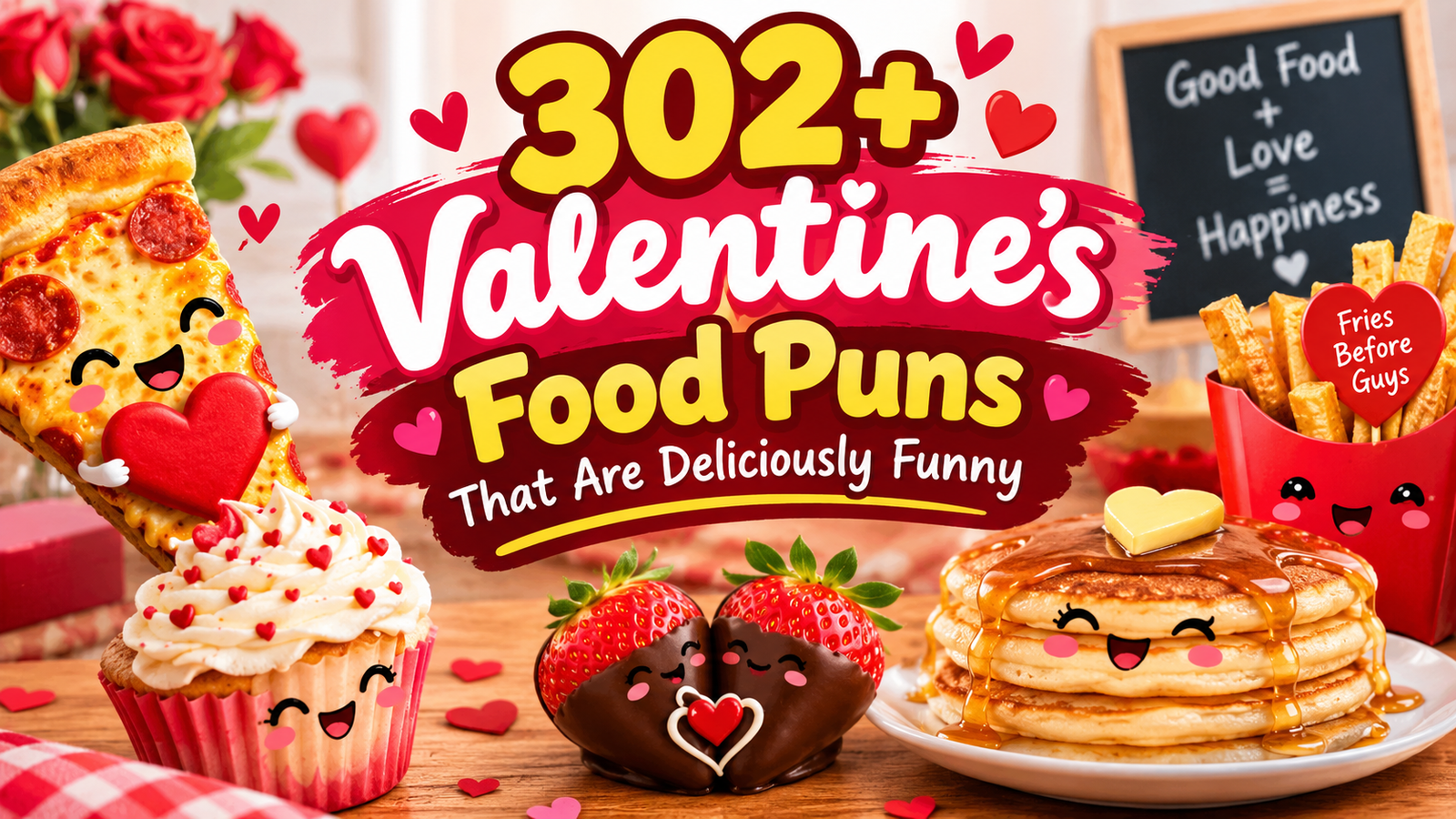 302+ Valentine's Food Puns That Are Deliciously Funny ❤️🍕