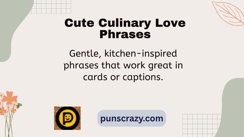 Cute Culinary Love Phrases