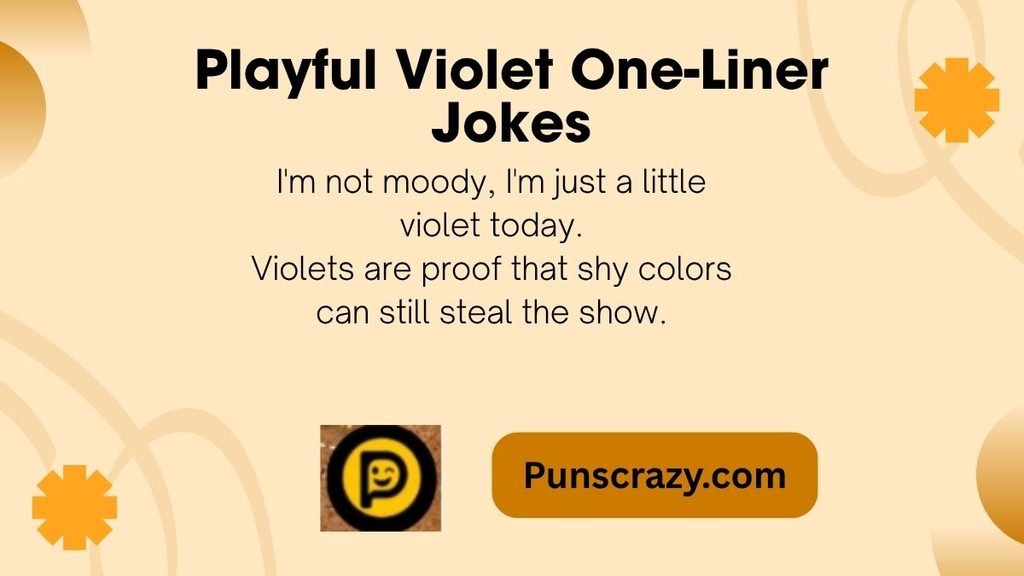 Playful Violet One-Liner Jokes