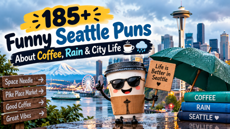 185+ Funny Seattle Puns About Coffee, Rain & City Life ☕🌧️