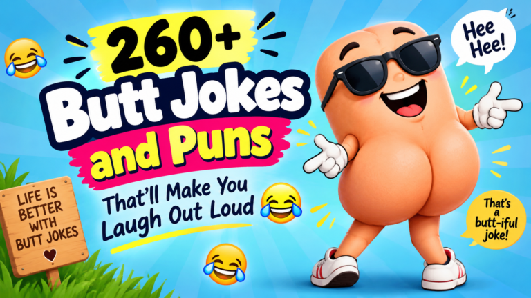 260+ Butt Jokes and Puns That'll Make You Laugh Out Loud 😂