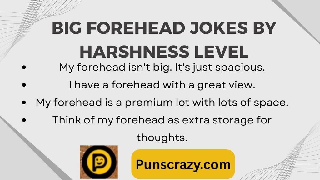 Big Forehead Jokes by Harshness Level