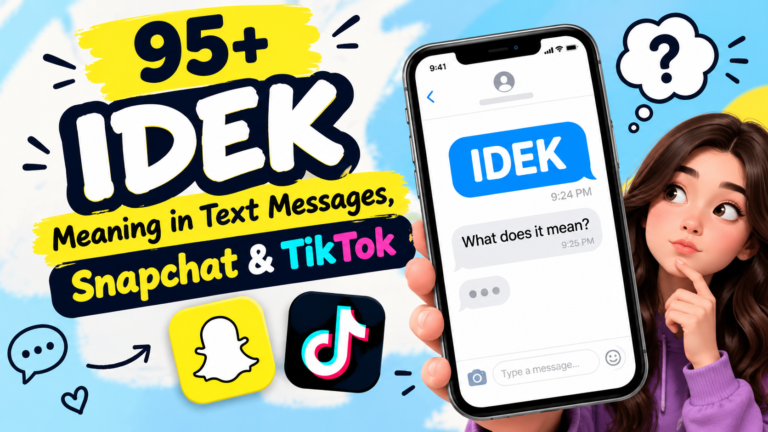 95+ IDEK Meaning in Text Messages, Snapchat & TikTok