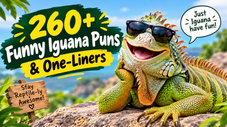 260+ Funny Iguana Puns & One-Liners