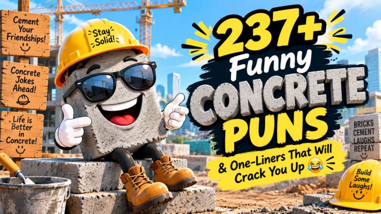 237+ Funny Concrete Puns & One-Liners That Will Crack You Up 😂