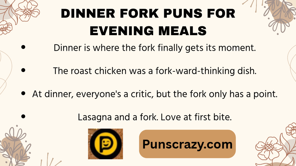 Dinner fork puns for evening meals