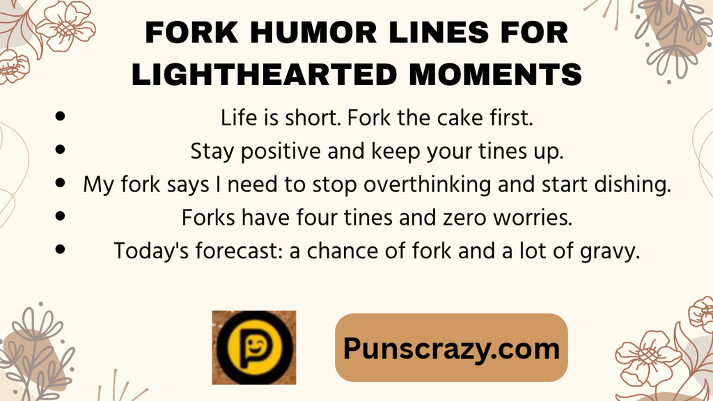 Fork humor lines for lighthearted moments
