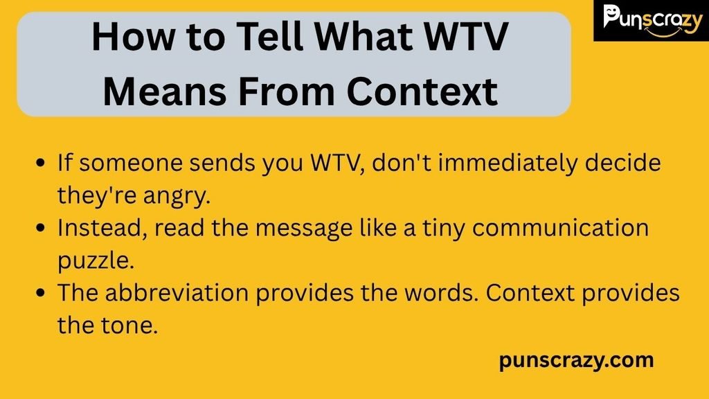 How to Tell What WTV Means From Context