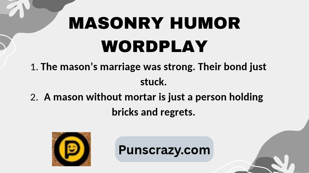 Masonry humor wordplay