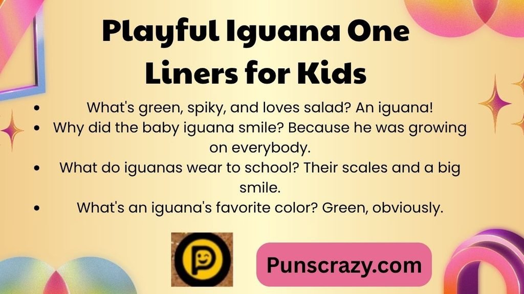 Playful Iguana One Liners for Kids