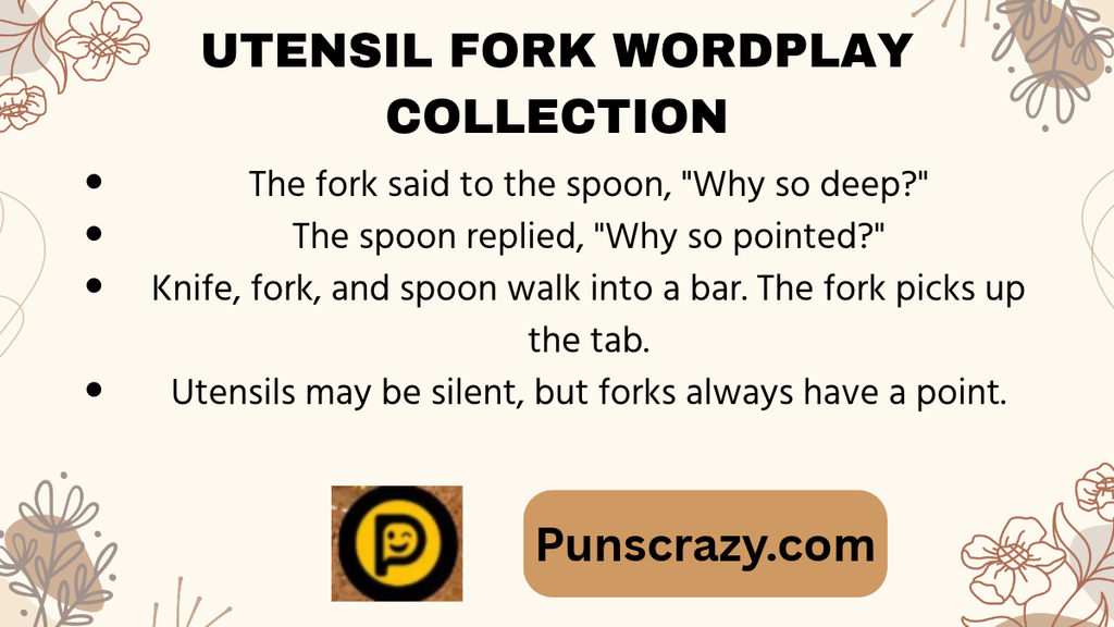 Utensil fork wordplay collection